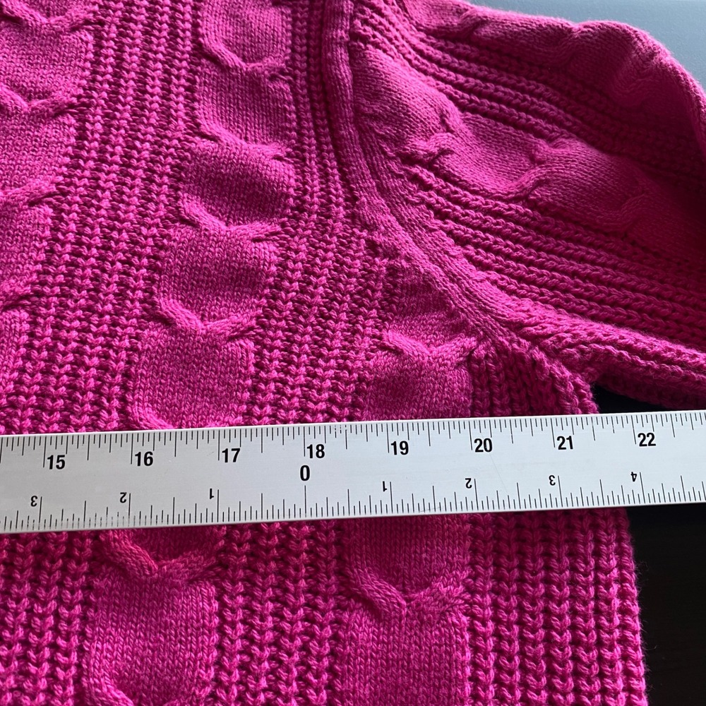 Banana Republic Sweater Large Womens Pink Cable Knit Mock Neck New - Picture 8 of 9